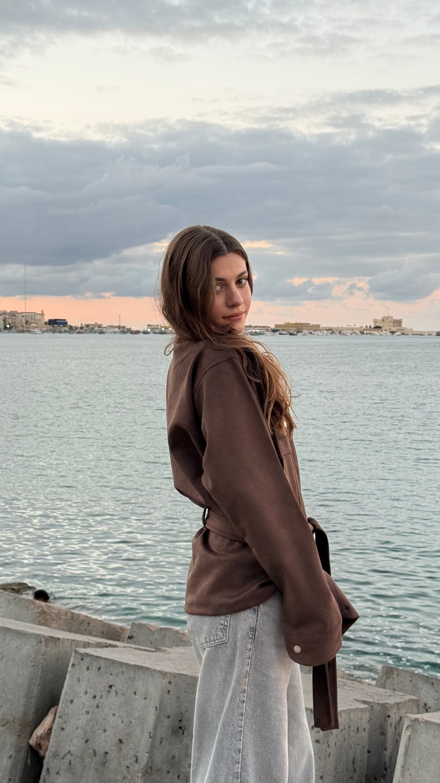 Suede Street Jacket in Brown
