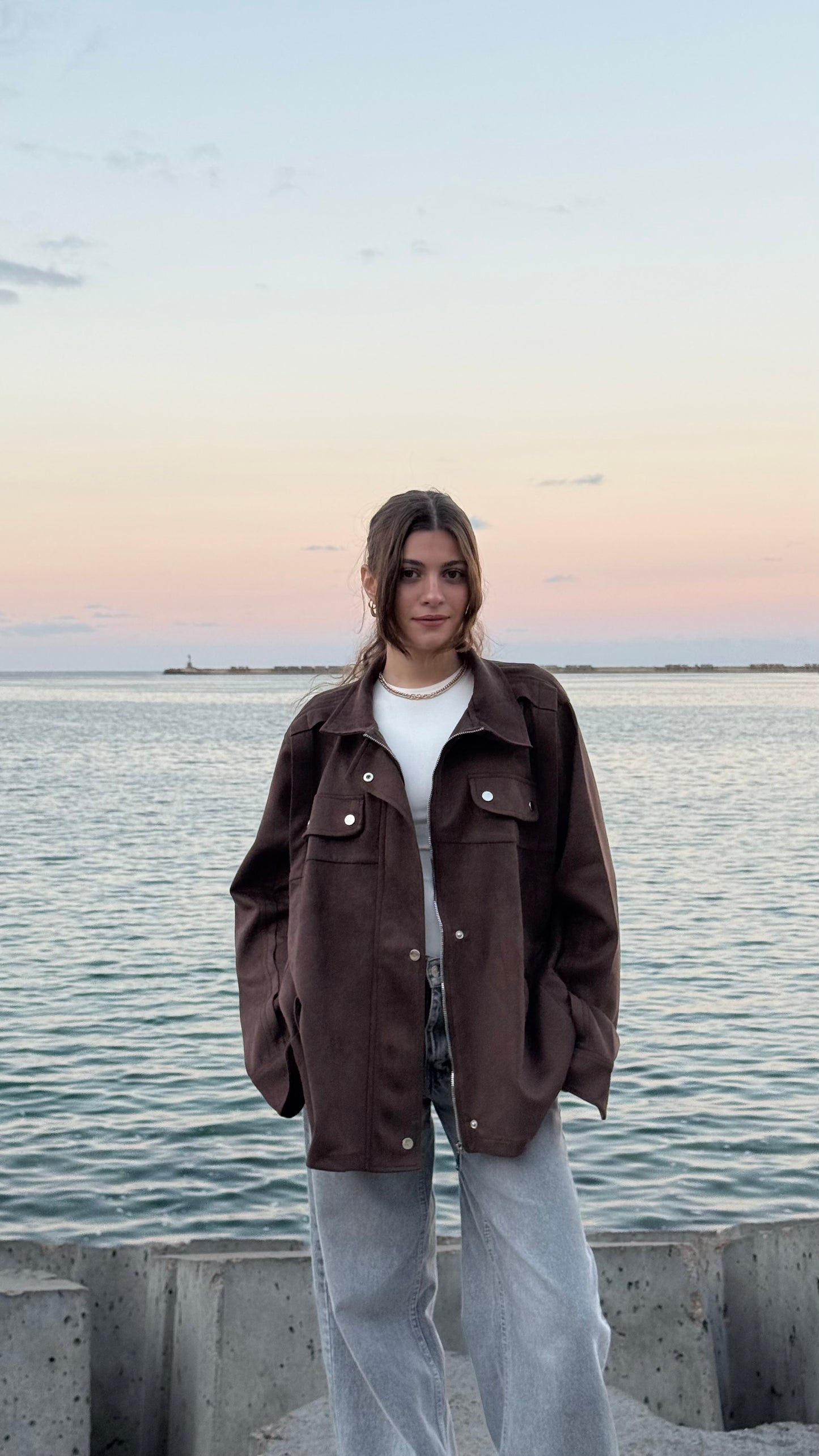 Suede Street Jacket in Brown