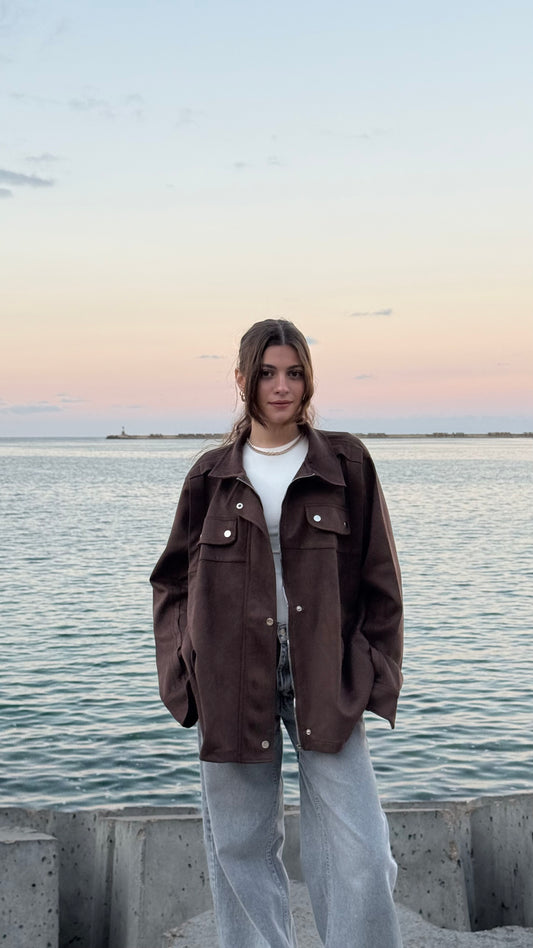Suede Street Jacket in Brown