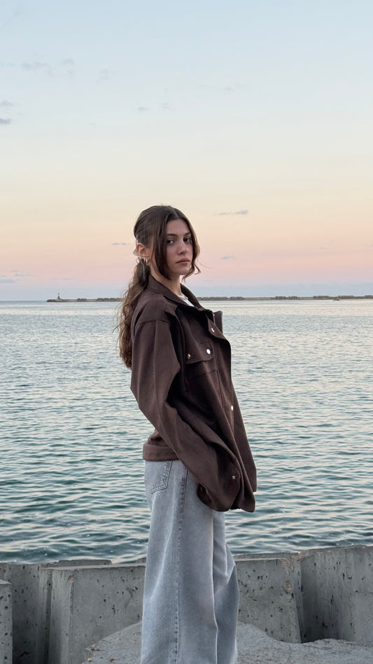 Suede Street Jacket in Brown