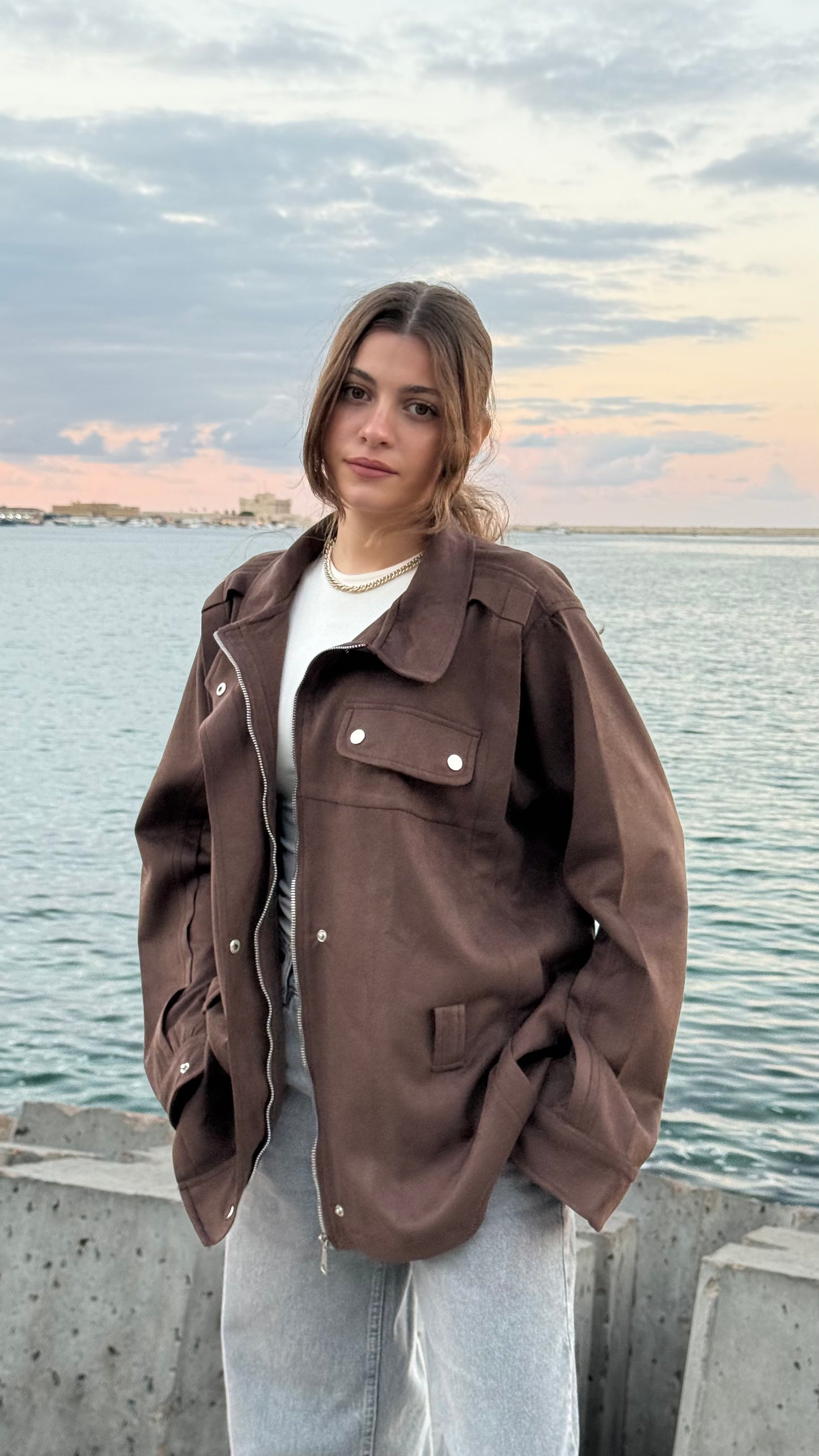 Suede Street Jacket in Brown