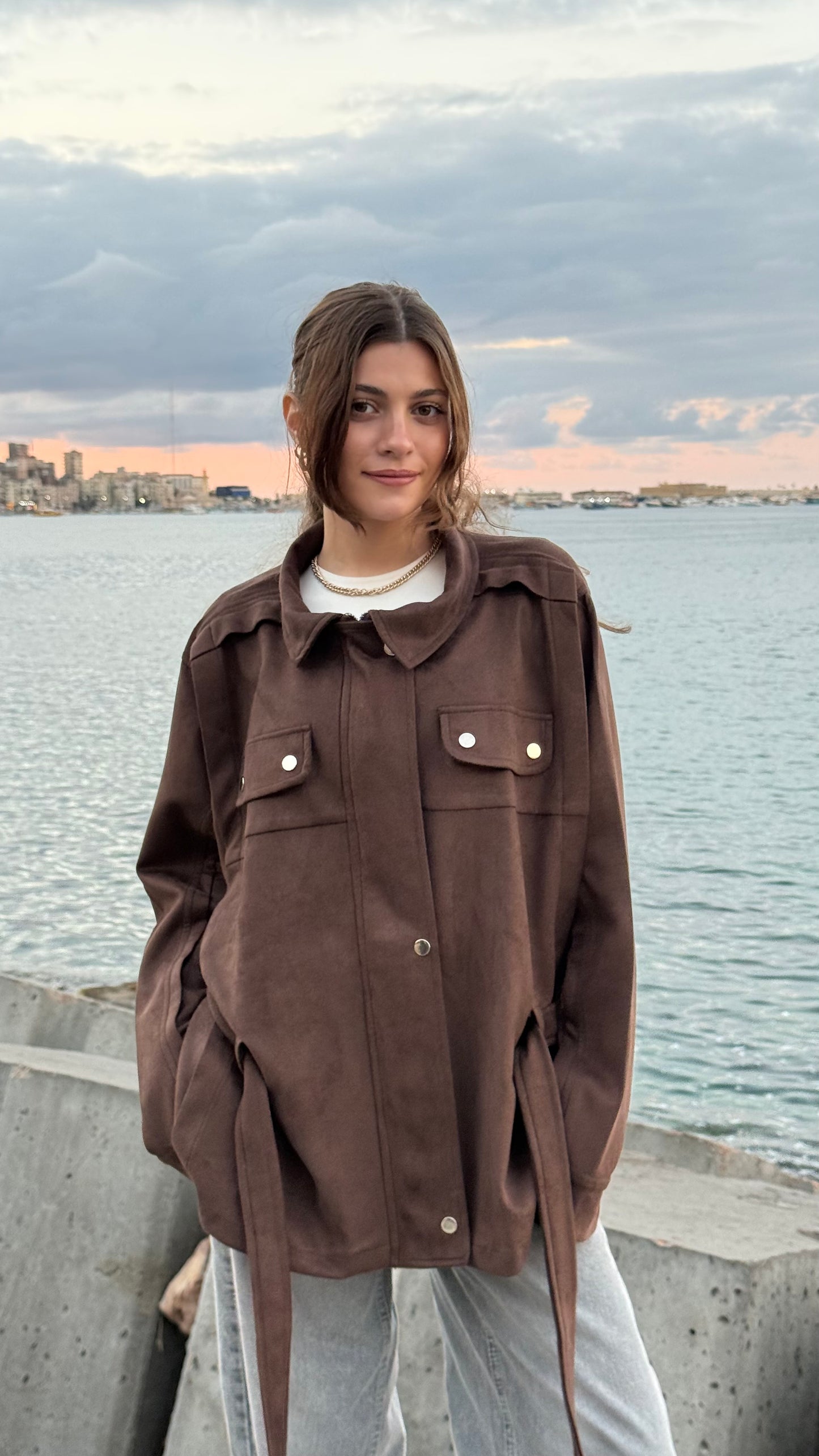Suede Street Jacket in Brown
