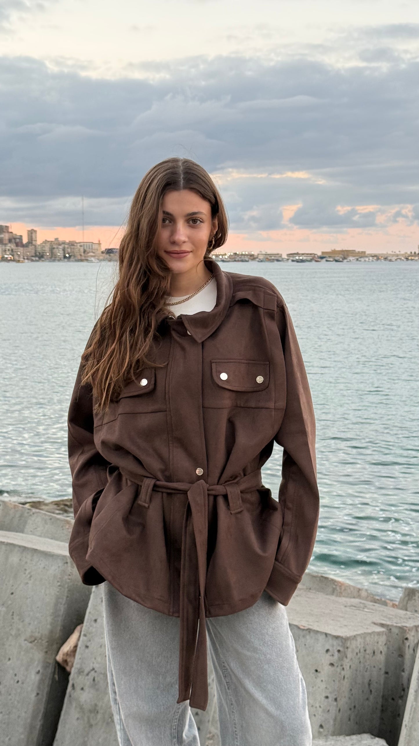 Suede Street Jacket in Brown