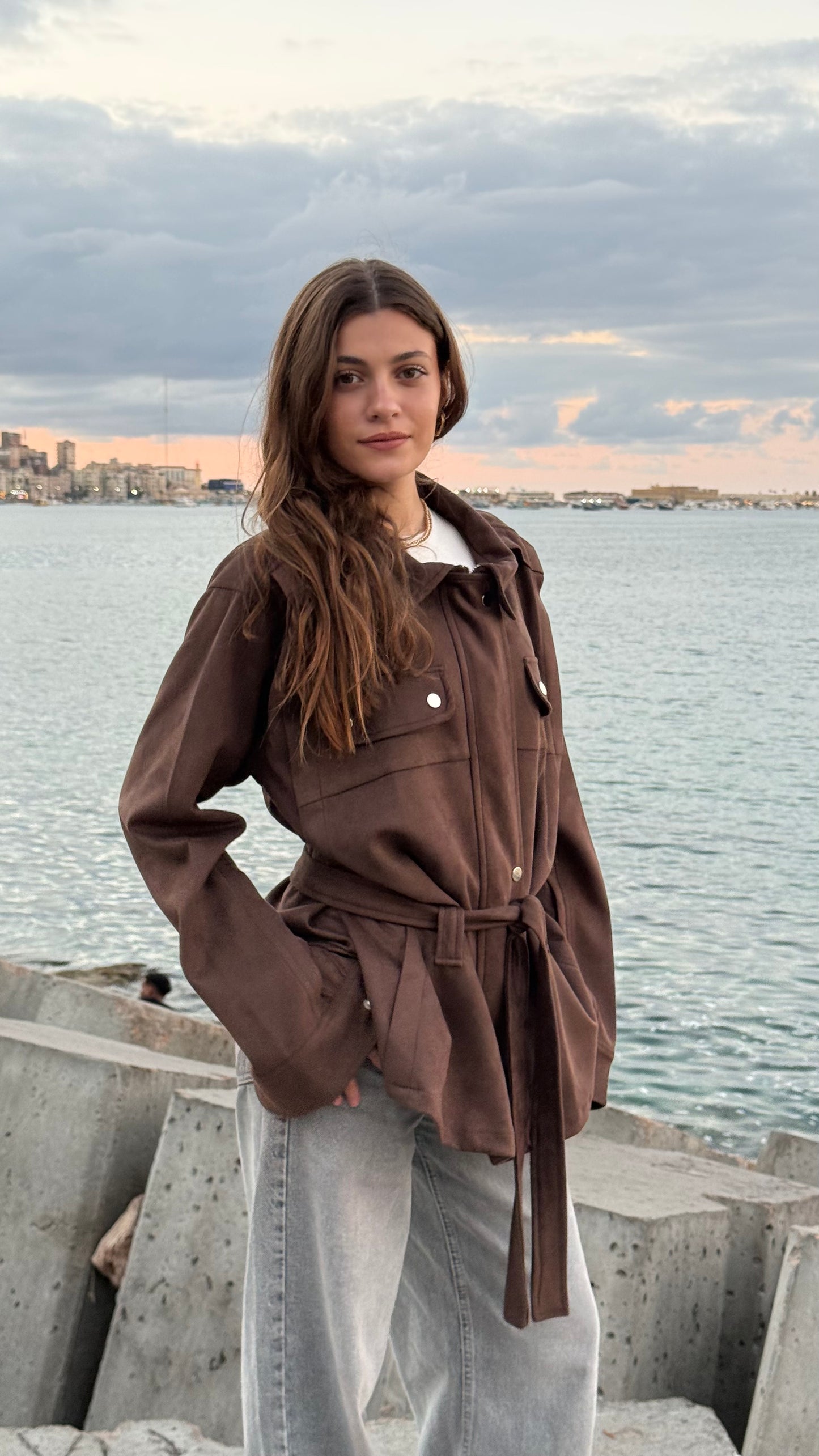 Suede Street Jacket in Brown