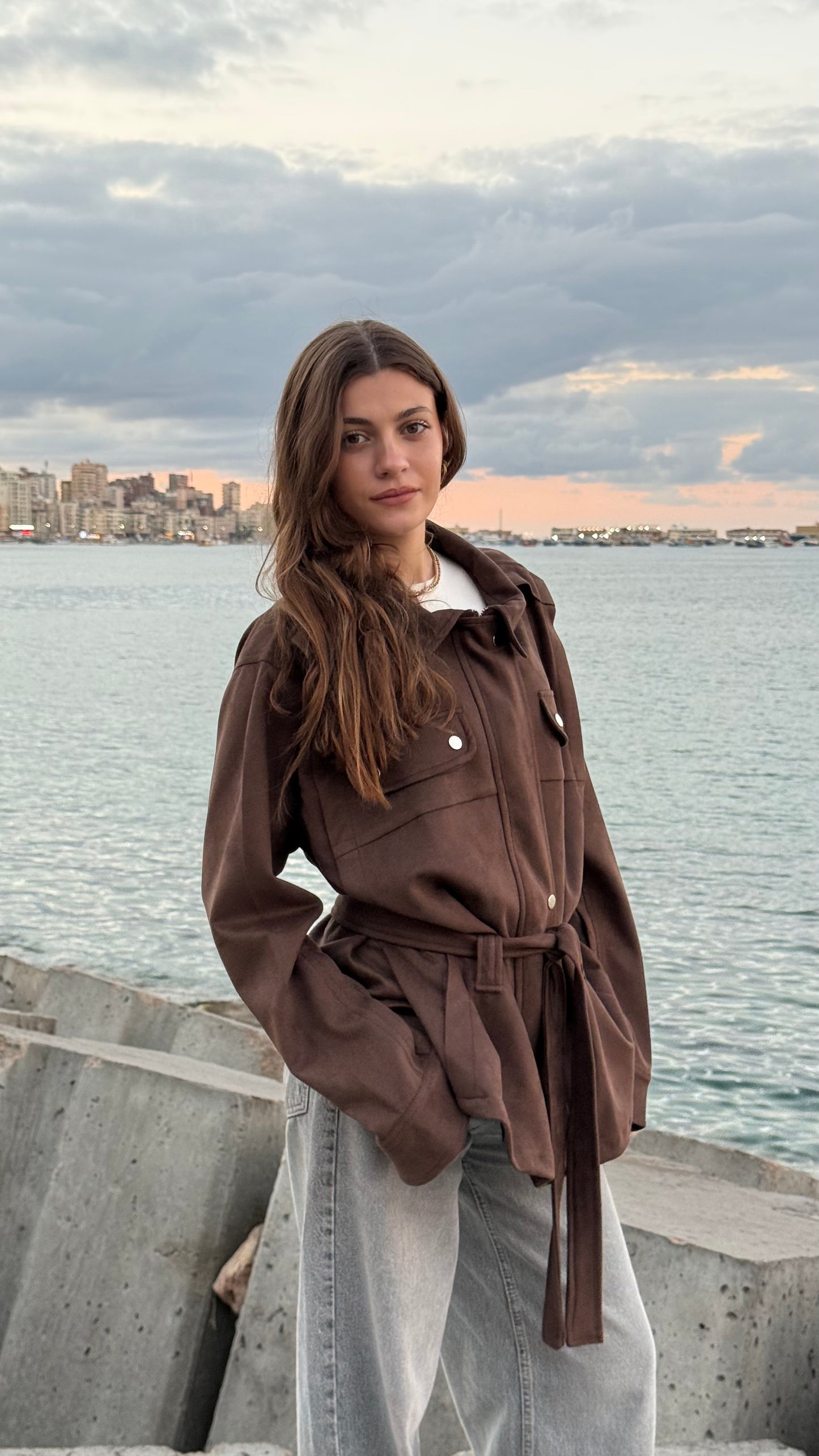 Suede Street Jacket in Brown